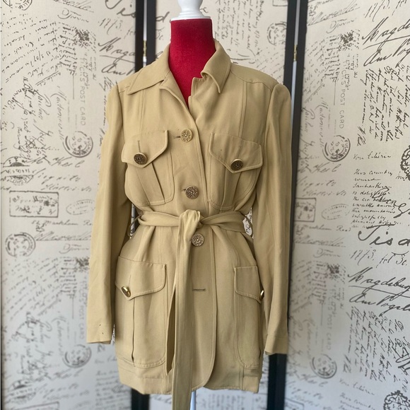 Moschino Jackets & Blazers - Vintage Cheap & Chic Moschino Beige Belted Jacket